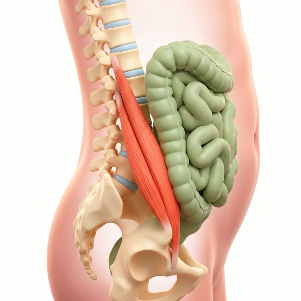 Lo psoas lungo la colonna lombare